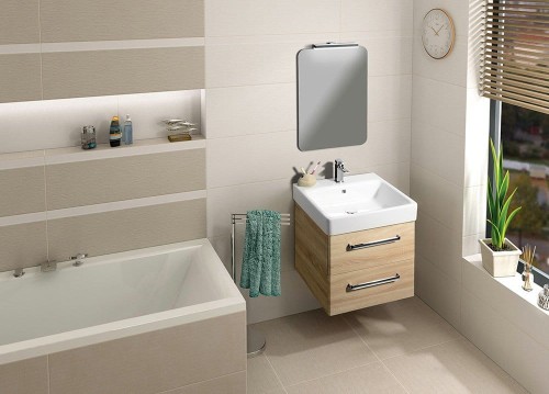 ISHAPE lustro ze ściętą krawędzią 60x80cm, zaokrąglone rogi, CU free #2