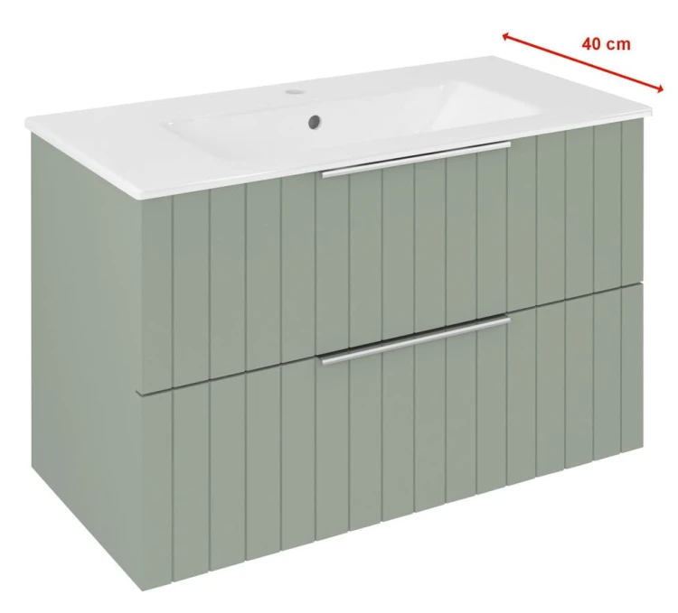 CIRASA STRIP szafka pod umywalkę 78x54x39cm, verde