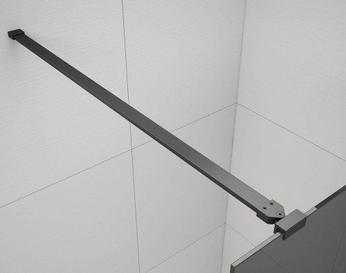 ESCA BLACK MATT jednoczęściowa kabina przysznicowa Walk-In, szklo dymione, 1000 mm #2
