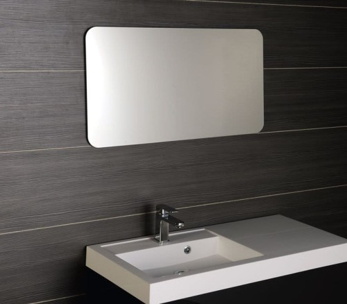 ISHAPE lustro ze ściętą krawędzią 100x50cm, zaokrąglone rogi, CU free #2