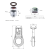 Rysunek techniczny - ECO SET redukcja do węża prysznicowego 6 l/min, perlator 6 l/min, gwint zewnętrzny M24x1 i klucz, chrom