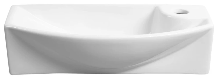 CARLON umywalka ceramiczna, 45x23cm, otwór na baterię po prawej stronie, biały #2