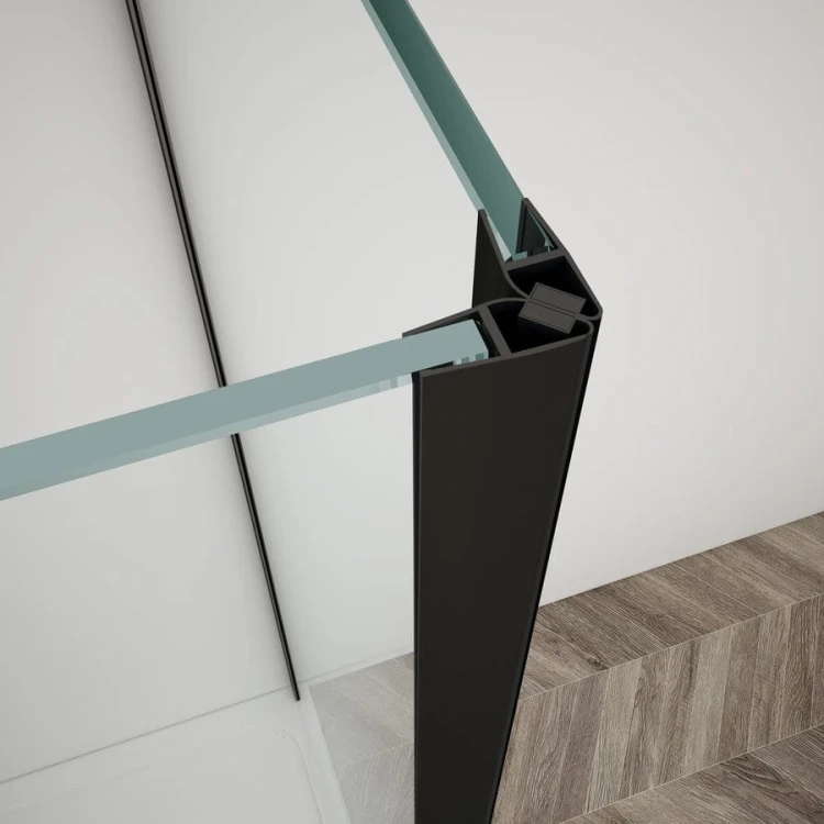 TRINITY BLACK kabina prysznicowa 1000x800mm, wejście z rogu, szkło czyste #3