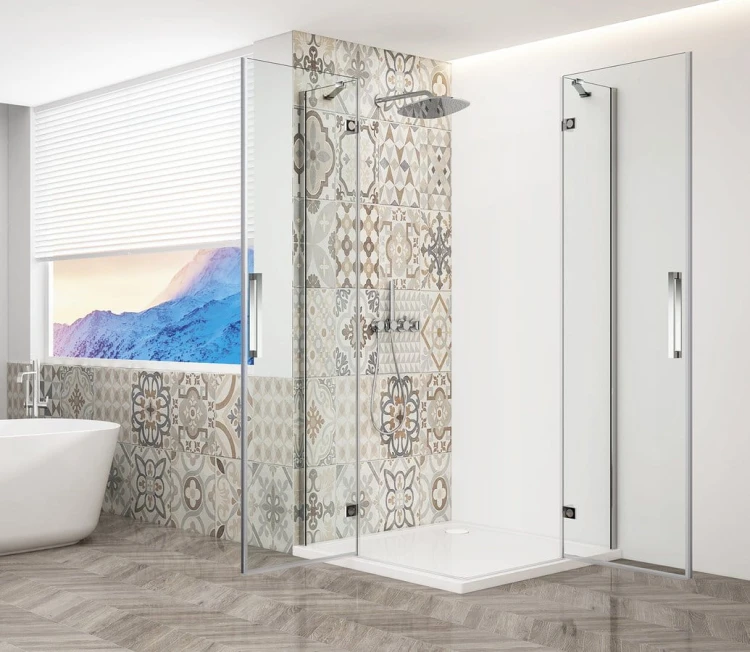 TRINITY CHROME kabina prysznicowa 1000x800mm, wejście z rogu, szkło czyste #9