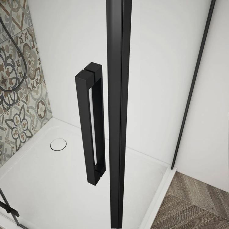 TRINITY BLACK kabina prysznicowa 1200x900mm, wejście z rogu, szkło czyste #2