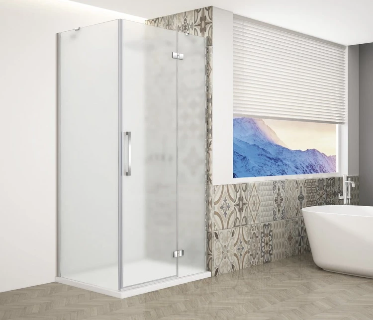 TRINITY CHROME kabina prysznicowa 800x800mm, szkło matowe, prawe