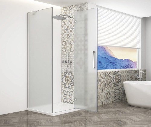 TRINITY CHROME kabina prysznicowa 800x800mm, szkło matowe, prawe #2