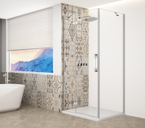 TRINITY CHROME kabina prysznicowa 900x900mm, szkło czyste, lewe