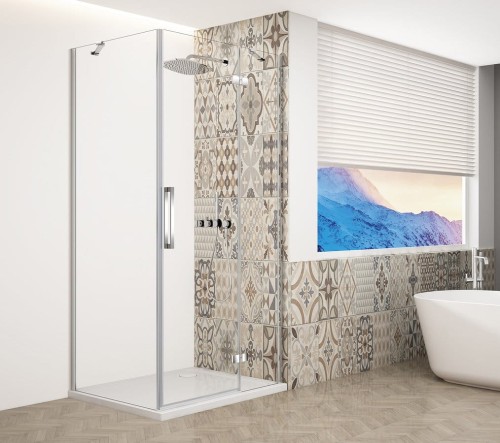 TRINITY CHROME kabina prysznicowa 900x900mm, szkło czyste, prawe
