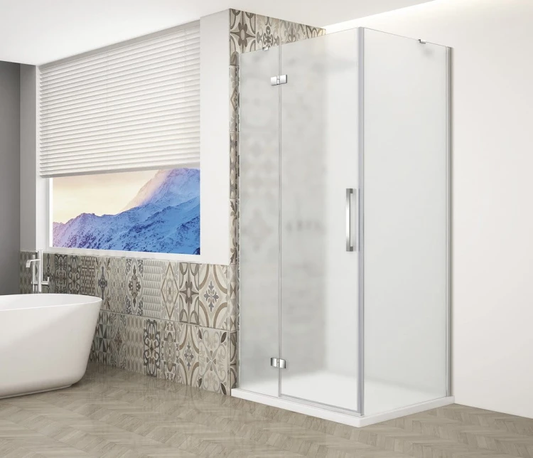 TRINITY CHROME kabina prysznicowa 900x900mm, szkło matowe, lewe
