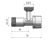 Rysunek techniczny - ARCO zawór do pralki L-85 1/2"x3/4", anticalc, chrom