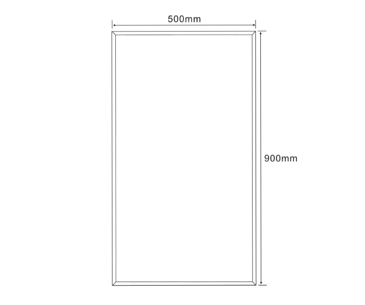 Rysunek techniczny - FLANCO lustro fazowane 50x90cm, CU free