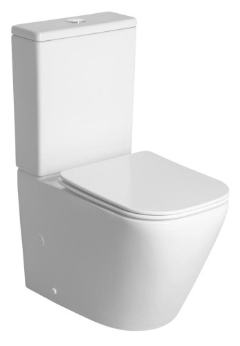 IMALA miska do kompaktu WC, Vortex Rimless, 61x35,5cm, odpływ dolny/tylny, biały #2