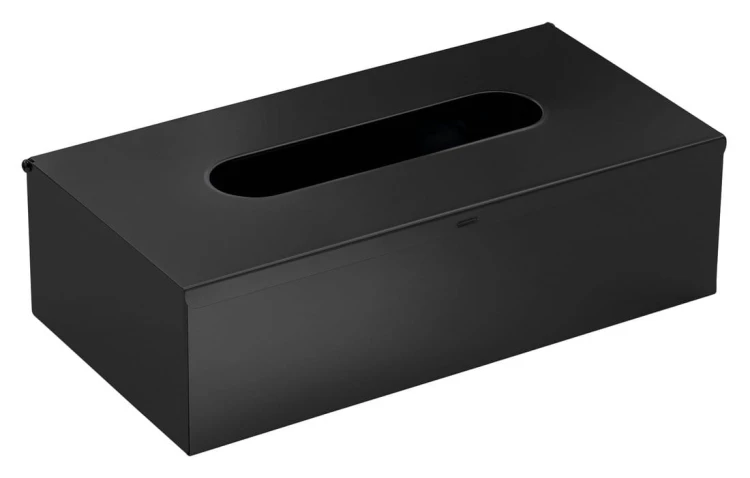 Pojemnik na chusteczki higieniczne ścienny, 250x75x130 mm, czarny mat