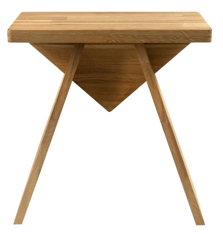 ASTYLE taboret 40x41x25cm, lite drewno dąb naturalny #3