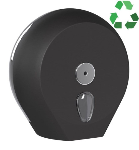 ECOLORED dowoznik na papier toaletowy o średnica 23cm, ABS, Soft Touch, czarny mat