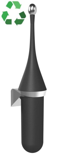 ECOLORED wisząca szczotka do WC, ABS, Soft Touch, czarny mat
