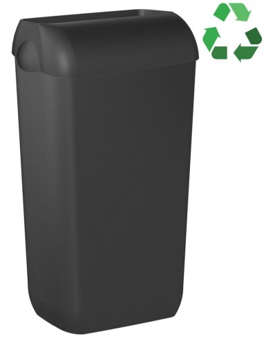 ECOLORED ścienny kosz na śmieci z pokrywą 23l, ABS, Soft Touch, czarny mat