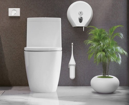 ECOLORED wisząca szczotka do WC, ABS, Soft Touch, biały #2