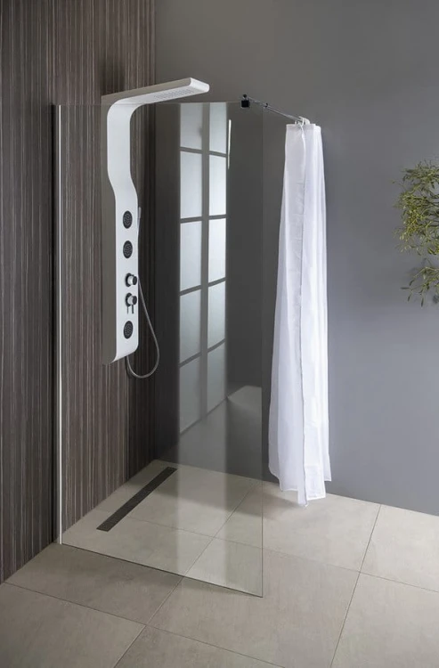 WALK-IN ścianka prysznicowa do montażu do ściany ze wspornikem, 1200x1900mm, szkło czyste #3