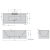 Rysunek techniczny - CASCATA L MONOLITH wanna prostokątna 180x80x60, kaskada czarna