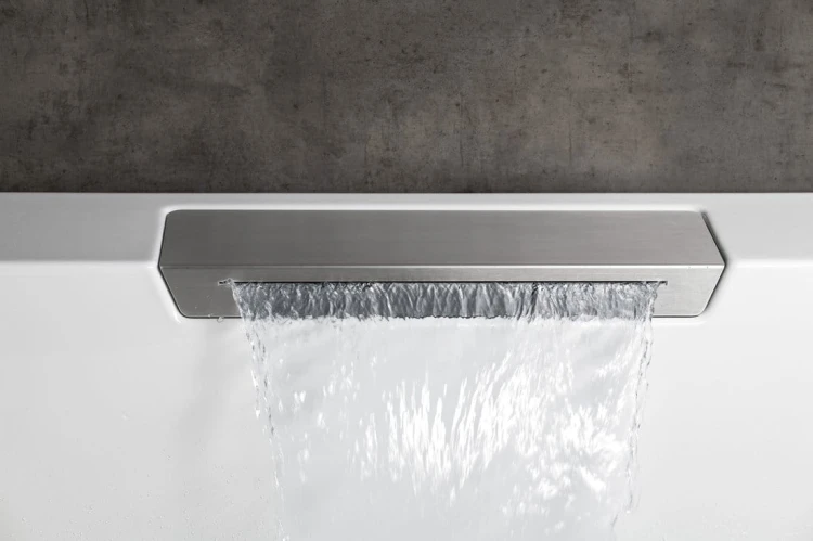 CASCATA wanna z hydromasażem, 185x85x45cm, kaskada ze stali nierdzewnej, Active Hydro, chrom #3
