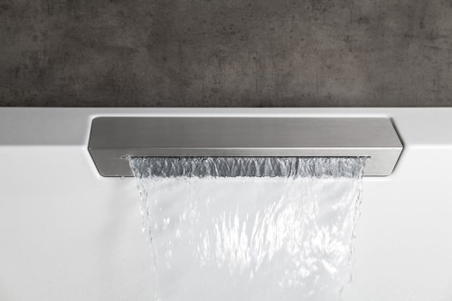 CASCATA wanna z hydromasażem, 185x85x45cm, kaskada ze stali nierdz., Attraction Hydro, chrom #2