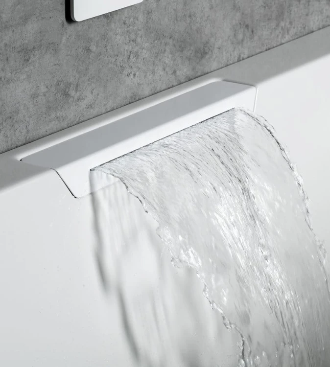 CASCATA wanna z hydromasażem, 185x85x45cm, kaskada biała, Active Hydro-Air, chrom #2