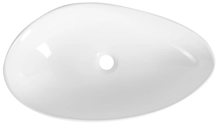 OVALI umywalka ceramiczna 61x34cm, biały #4