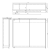 Rysunek techniczny - KAWA STRIP szafka z lustrem, oświetlenie LED 70x70x22cm, biały