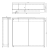 Rysunek techniczny - KAWA STRIP szafka z lustrem, oświetlenie LED 90x70x22cm, biały