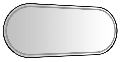 KAIRA lustro owalne z oświetleniem LED 120x50cm, czarny mat