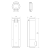 Rysunek techniczny - OLMO dozownik mydła płynnego 250ml, biały