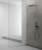 ARCHITEX zestaw do mocowania szkła podłoga-ściana-suft z listwą spadkową, 1615x2105mm, lewy, polerowany aluminium