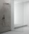 ARCHITEX zestaw do mocowania szkła podłoga-ściana-suft z listwą spadkową, 1615x2105mm, prawy, polerowany aluminium