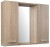 ZOJA/KERAMIA FRESH STRIP szafka z lustrem i oświetleniem LED, 70x60x14cm, dąb platin