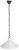 LAMPEDUSA lampa wisząca E27, 60W, 230V, IP21, klosz ceramiczny 30cm, mosiężny łańcuch