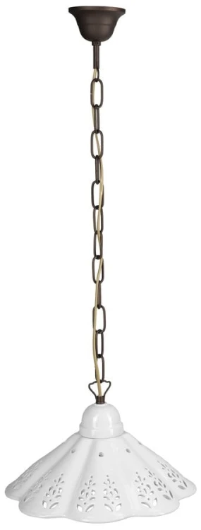LAMPEDUSA lampa wisząca E27, 60W, 230V, IP21, klosz ceramiczny 30cm, mosiężny łańcuch