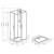 Rysunek techniczny - GRANVIK boks prysznicowy 700x900x2180mm, szkło czyste