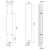 Rysunek techniczny - SMARTELLA grzejnik 250x1490mm, czarny mat
