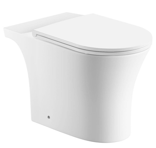 VITO miska kompaktu WC, Rimless, 61x35,5cm, odpływ dolny/tylny, biały
