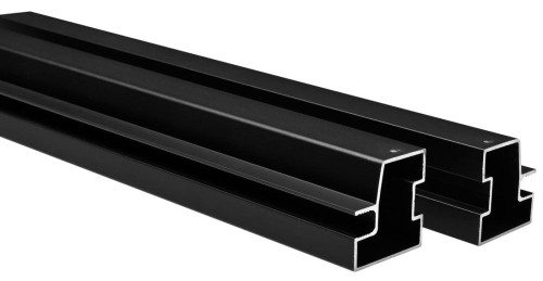 EASY BLACK zestaw poziomych profili łączących do drzwi obrotowych 1900mm