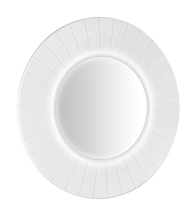 LUMIRO STRIP okrągłe lustro z oświetleniem LED w ramie średnica 75cm, biały mat