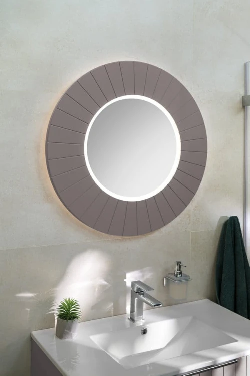 LUMIRO STRIP okrągłe lustro z oświetleniem LED w ramie średnica 75cm, agila #5