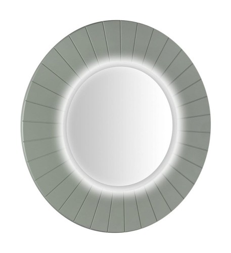 LUMIRO STRIP okrągłe lustro z oświetleniem LED w ramie średnica 75cm, verde