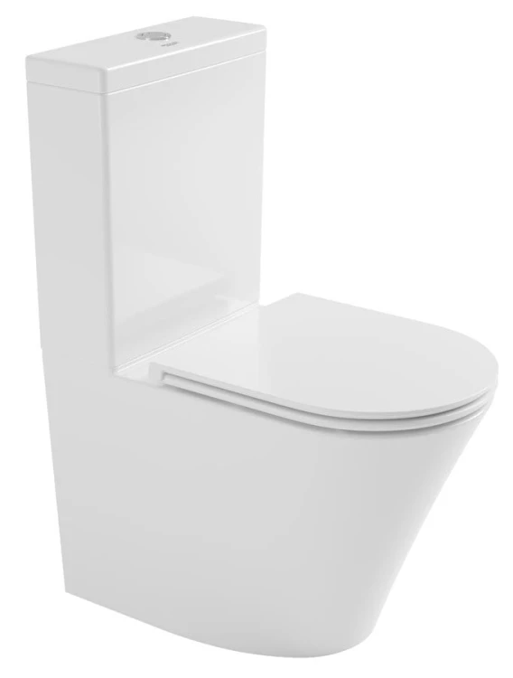 FEIN misa wisząca do kompaktu WC, Rimless, 61x36cm, poziomy/pionowy odpływ, biały #2