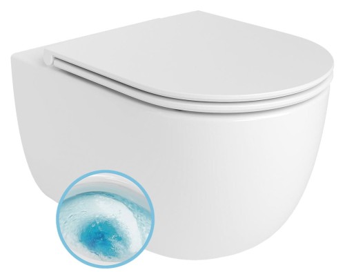 GLANZ WC misa wisząca, Vortex Rimless, 36x54cm, biały