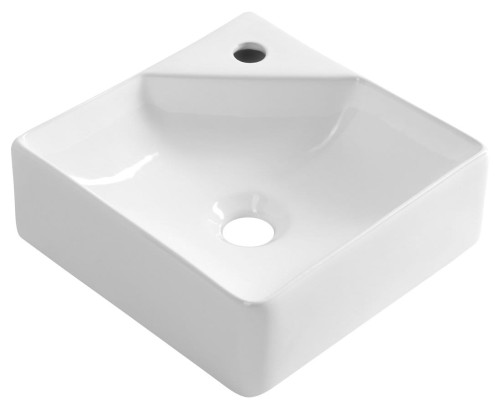 NEXA umywalka ceramiczna narożna 30x30cm, biały