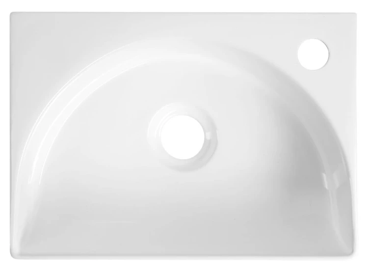 RUBIC umywalka ceramiczna 34x25cm, biały #3