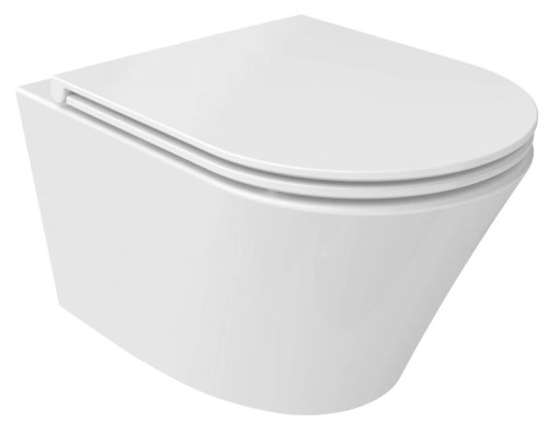PACO SHORT WC wiszące, Rimless, 36x47,5cm, biały #2